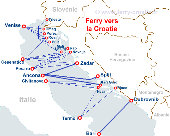 ferry Ancône Zadar